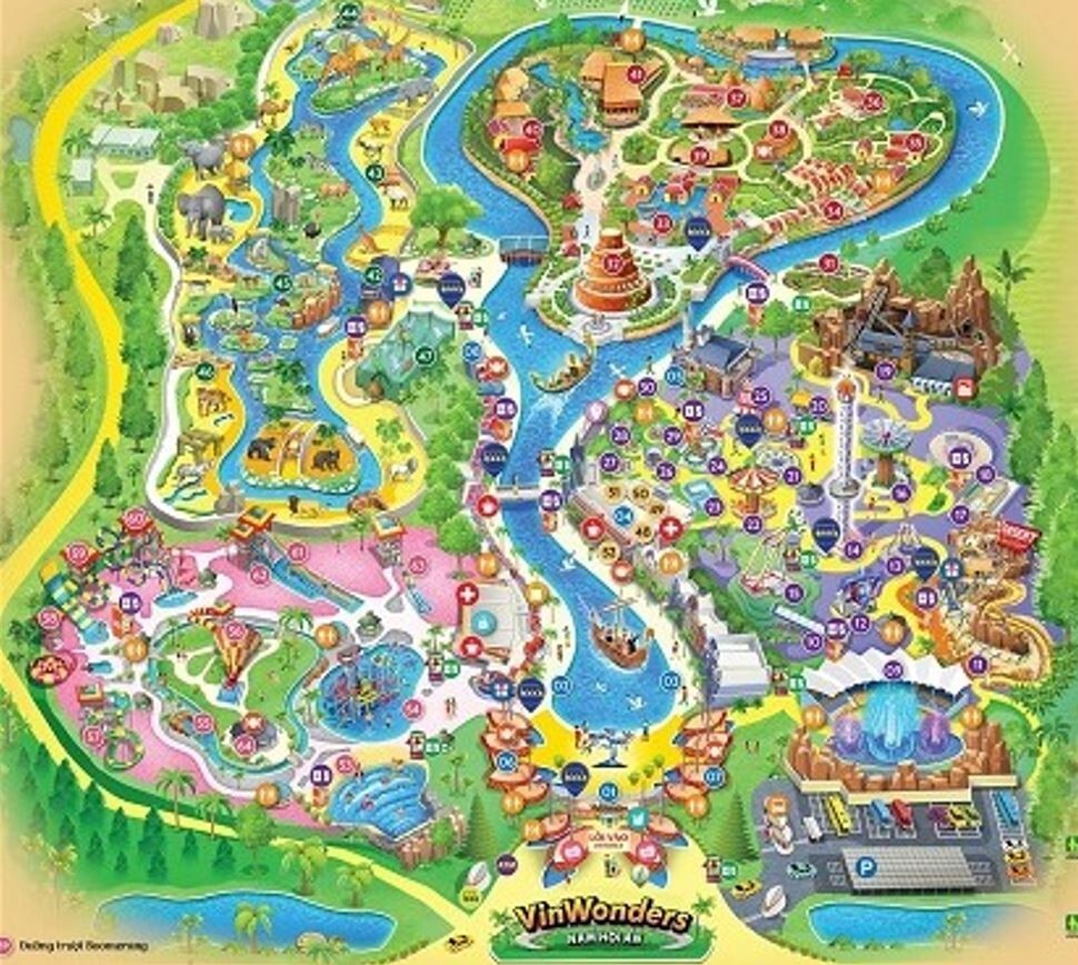 VinWonders Nam Hội Aの４つのパートで遊びつくそう