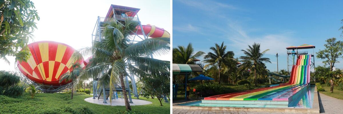 約400ｍの周遊する流れるプール