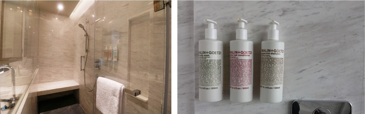 シャワーとバスタブはセパレートタイプ。