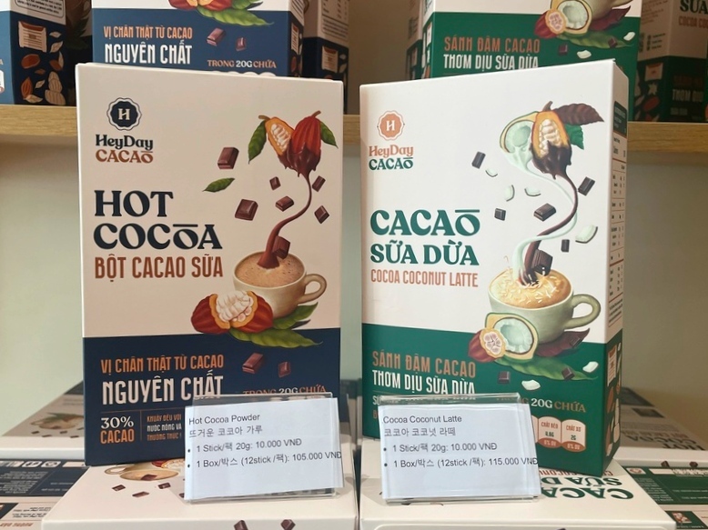 ココアパウダー105,000～115,000VND お試しで１ステック10,000VNDでも販売しています