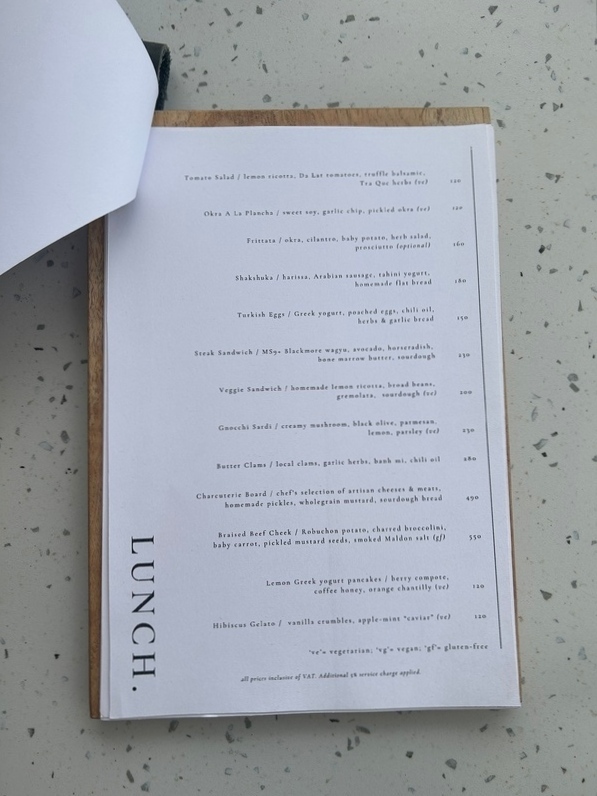 Tok.(トック) 2023年9月現在のメニュー