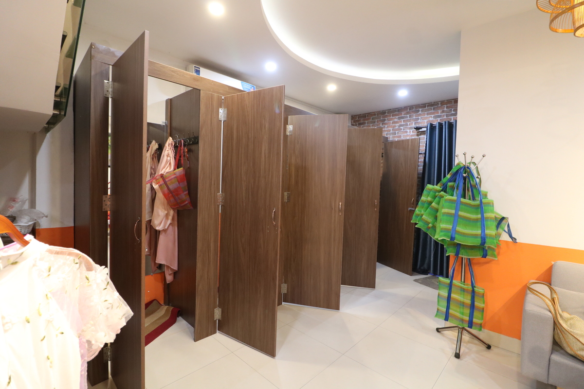 1階にある着替え室