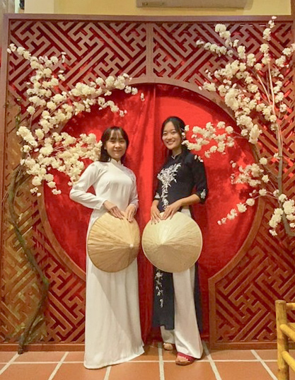 150㎝と160㎝の女子二人で着用