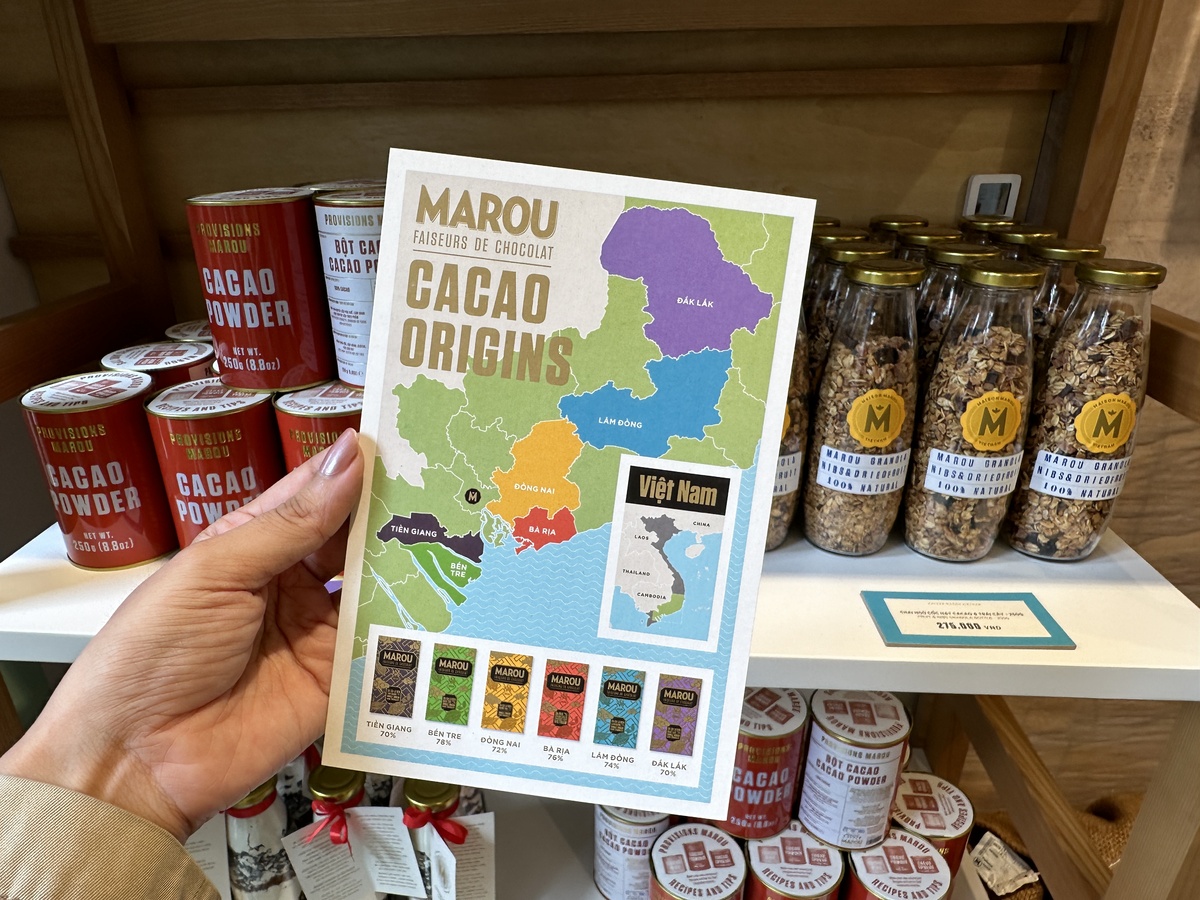 マルーを代表する６種類のオリジナルチョコは地域別のカカオを使用したチョコレート
