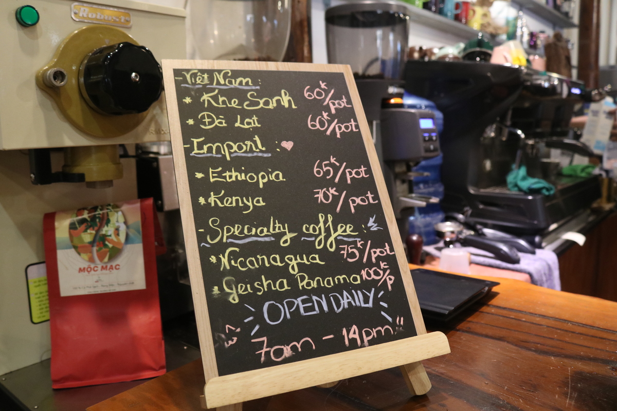 選べるコーヒー豆は数種類