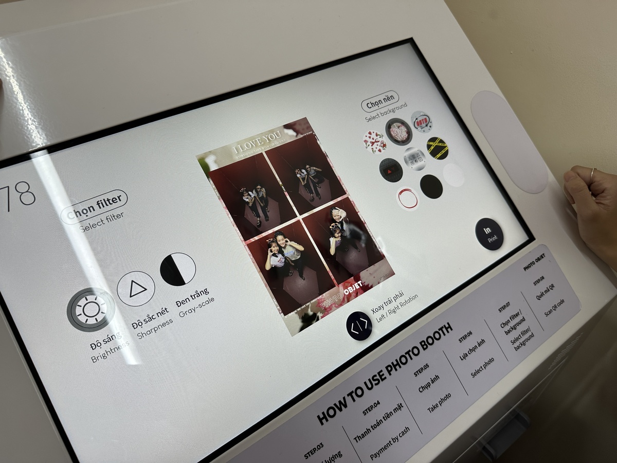 フィルターとフレームの選択