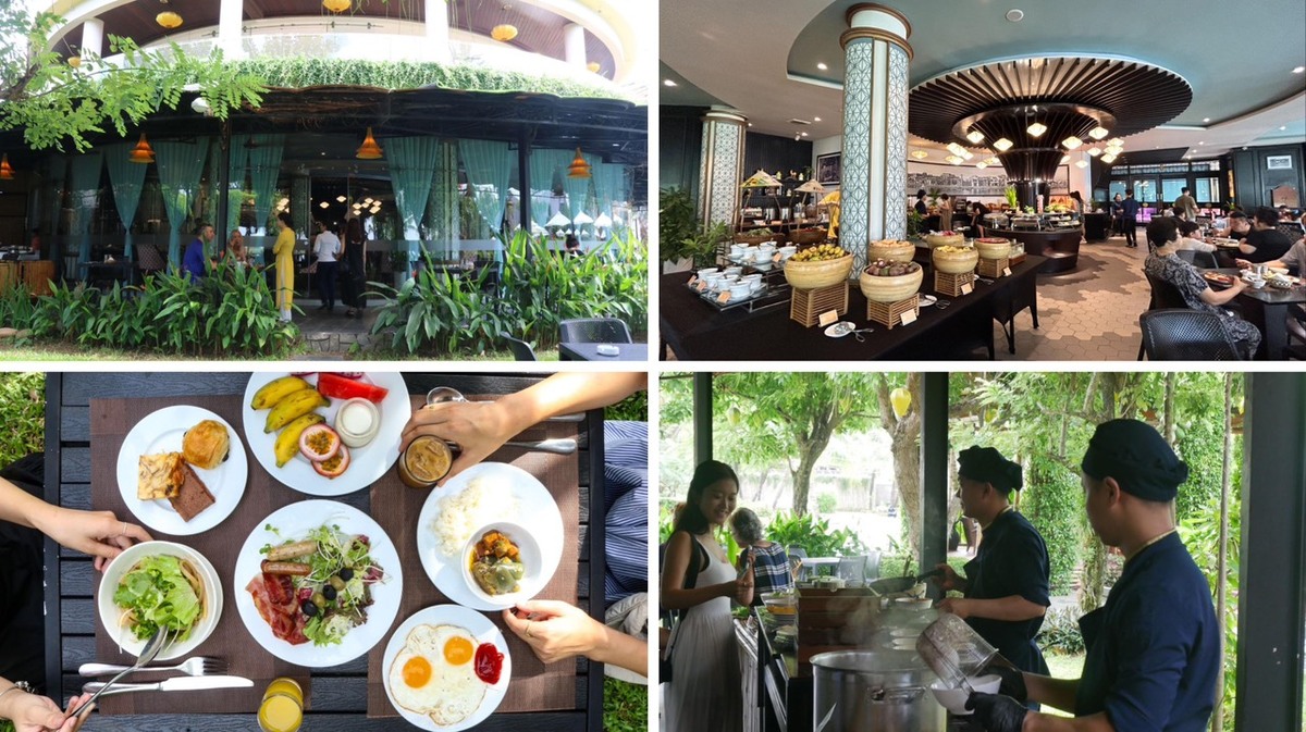 ホイアンの自然を感じながら始まる朝食