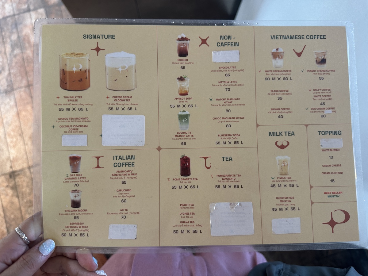 ドリンクメニュー