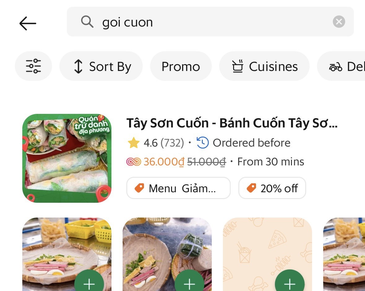 デリバリーしたいお店を選択する