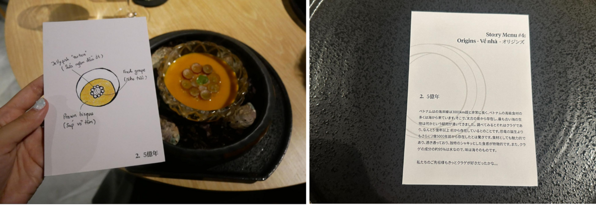 料理とオリジナルカード