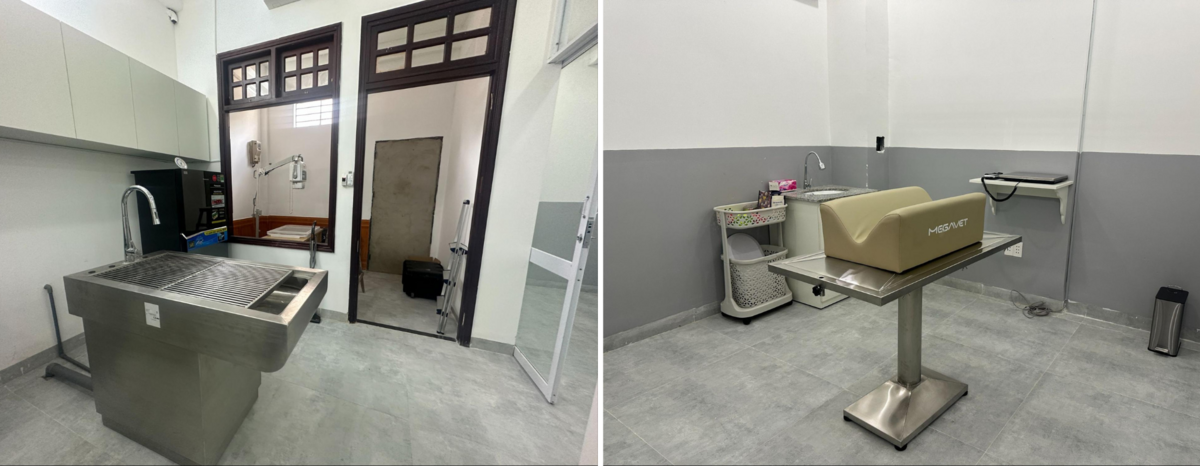 一階の診察室。３部屋あり、歯科治療室、レントゲン室、診察が出来る部屋があります。