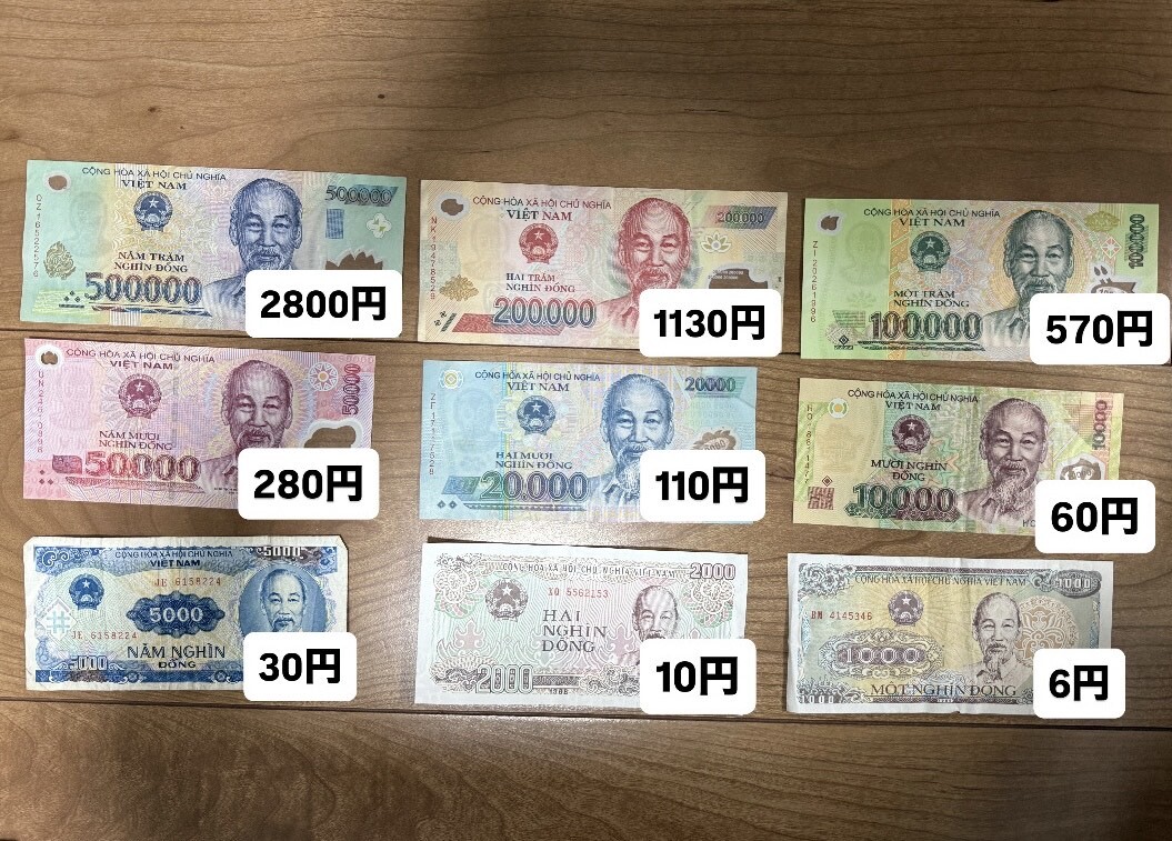 ベトナムのお金 ベトナム旅行前に知りたい！ベトナムドン～お金の種類と絵柄について