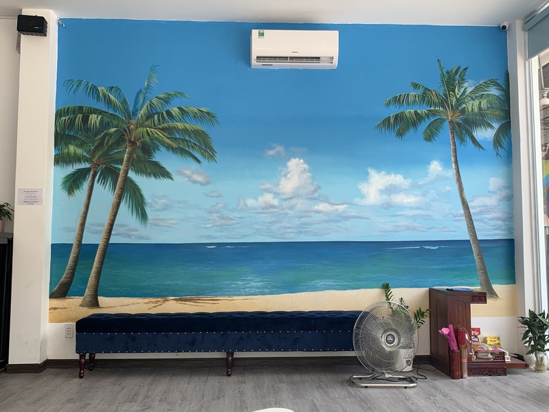 どの店舗にもビーチのイラストが壁に描かれているようです