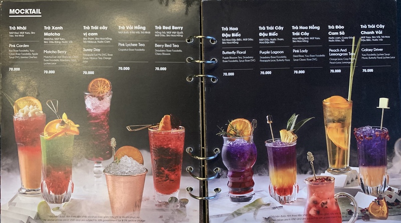 2019年12月現在のメニュー