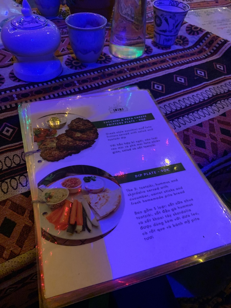 2019年10月現在のメニュー