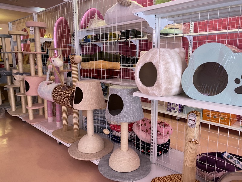 １階には猫グッズも販売