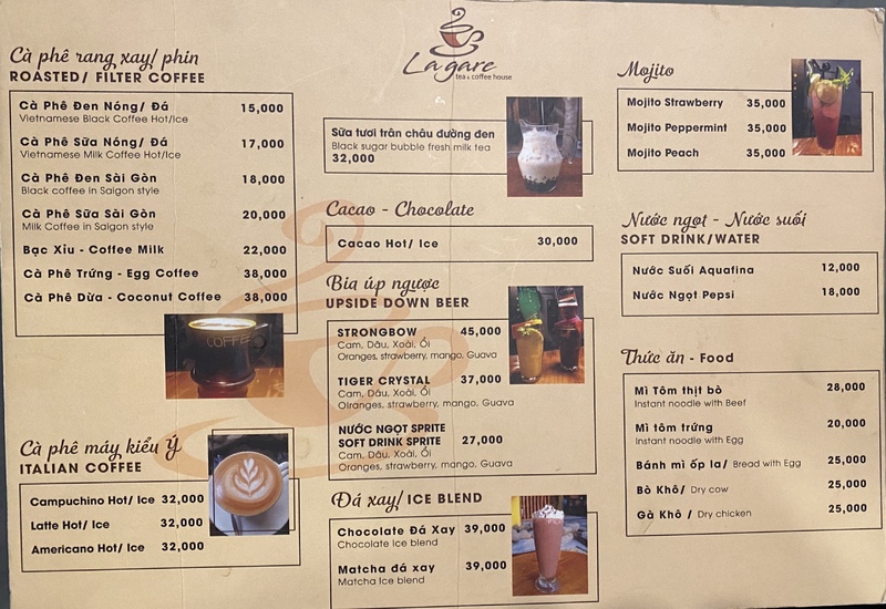 2020年6月現在のメニュー