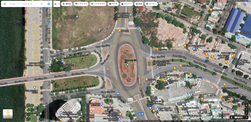 以前までのハン橋の東側(ビンコム前)ロータリー