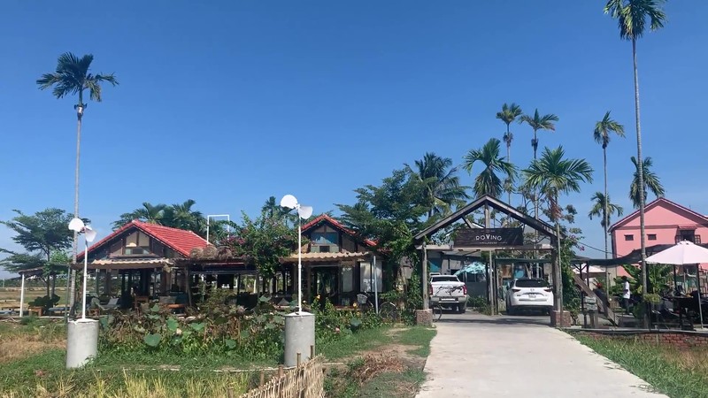 ホイアンの田園風景を楽しむカフェ