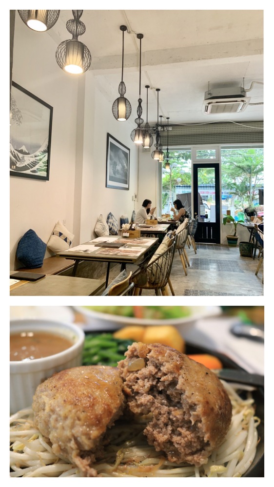 爽やかな雰囲気でハンバーグやバーガーを頂けるぎゅう丸