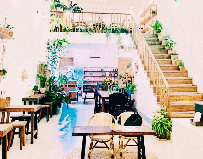 天井が広い、温かい雰囲気が特徴