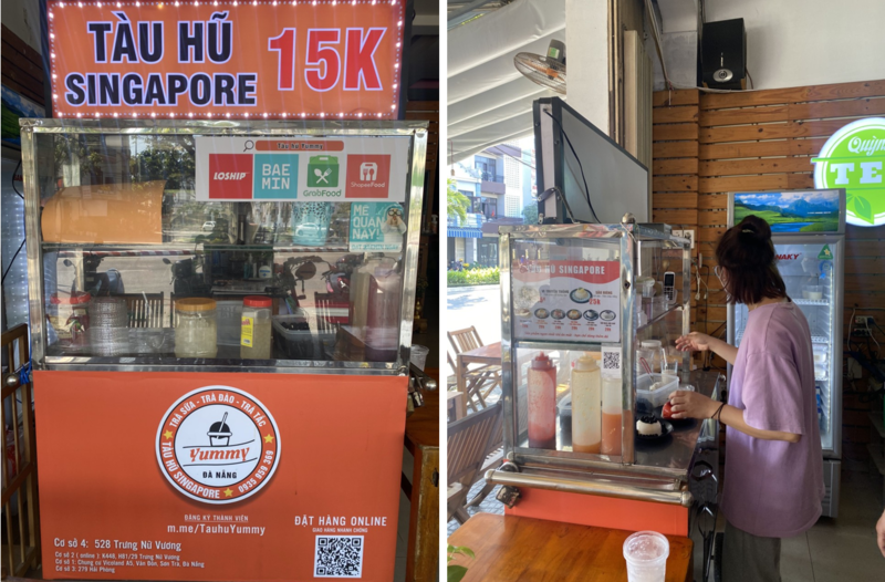 ローカルカフェの一角で食べるおしゃれスイーツ