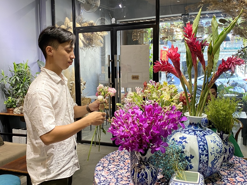 お花はその日によって変わるので、どんなブーケができるかはお楽しみ